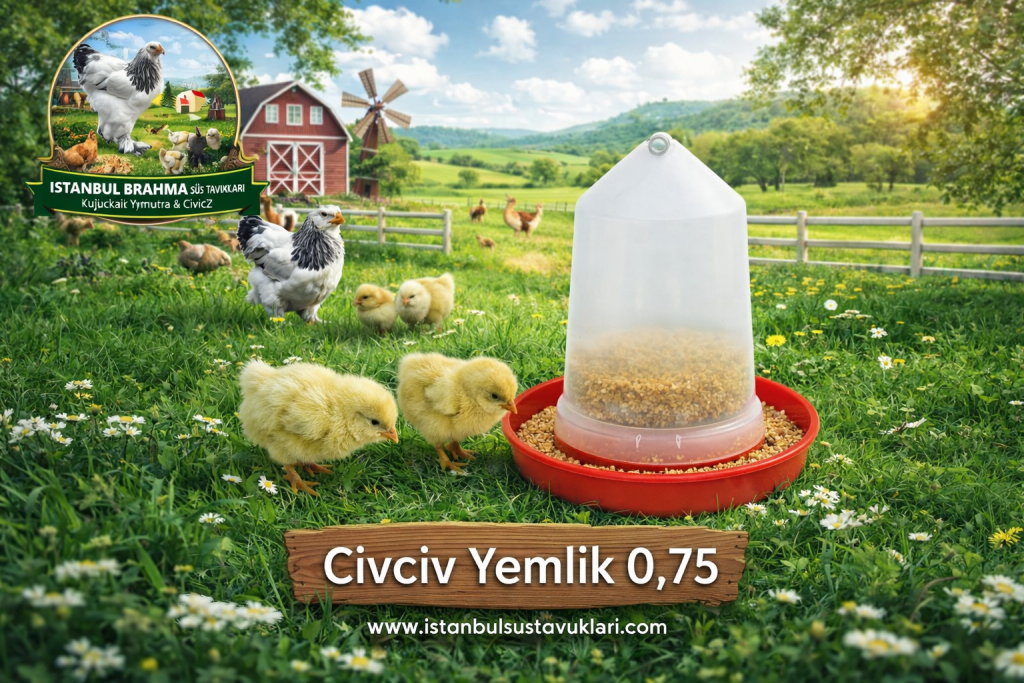Tavuk Malzemeleri Kümes Malzemeleri İstanbul Süs TAVUKLARI Civciv Yemlik 0,75