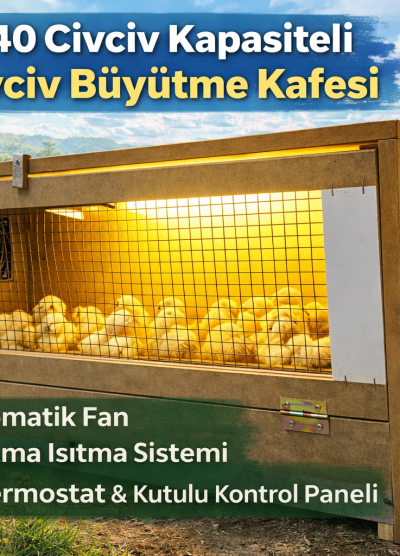 Civciv Büyütme Kafesi MDF Model Tam Otomatik