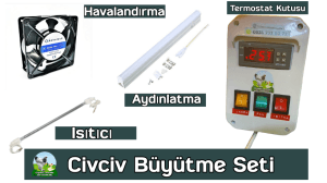 Civciv Büyütme Termostat Kutusu Full Set